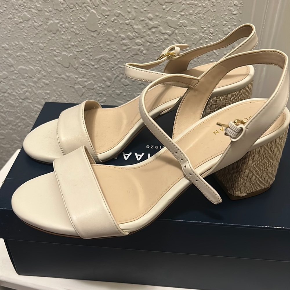 White Cole Haan Josie Block Heel. Never worn